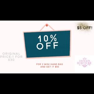 Discount on mini handbag